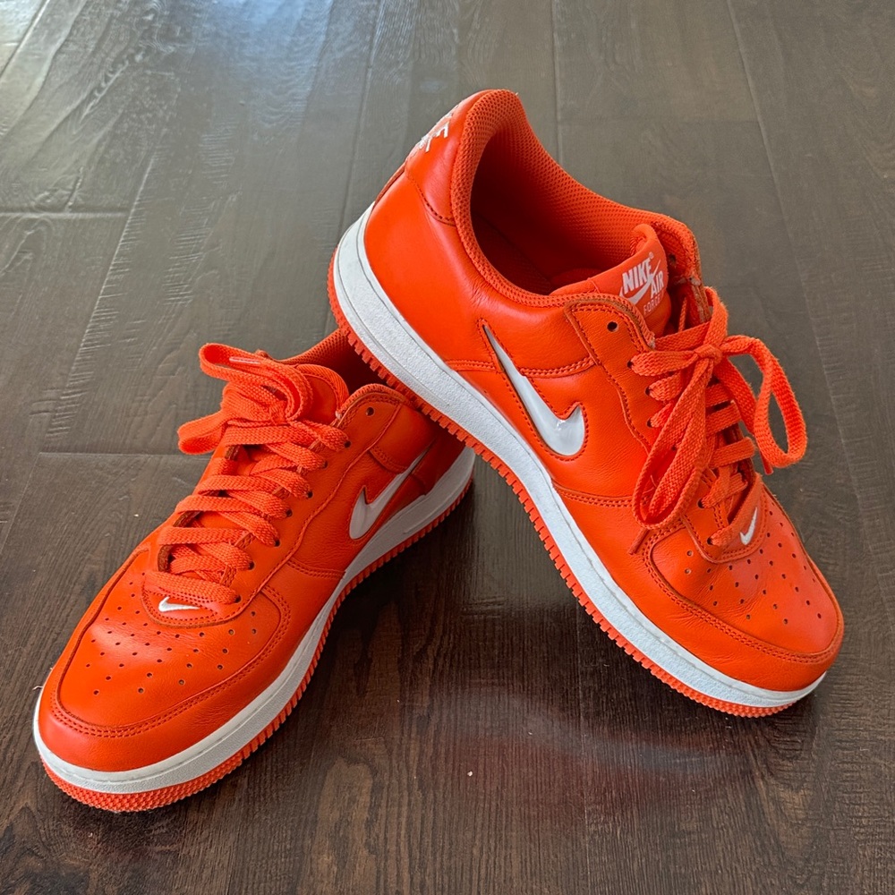 Nike Air Force 1 Men’s Orange and White Sneakers